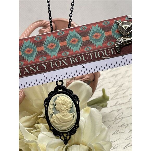 Grecian Greek Goddess Mythology Lady Heart Wedding Party Jewelry  necklace Cameo - Picture 13 of 16